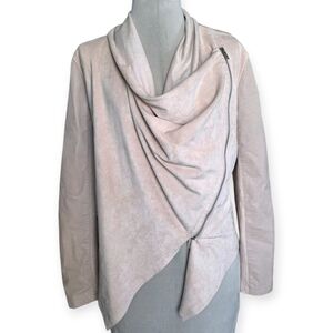 Blank NYC Odyssey Draped Coat, Dusty Rose, Size Medium